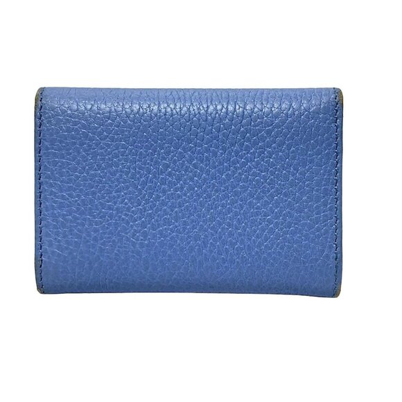 Auth GUCCI GG Marmont 474748 Blue Leather - Card Case - Picture 6 of 8